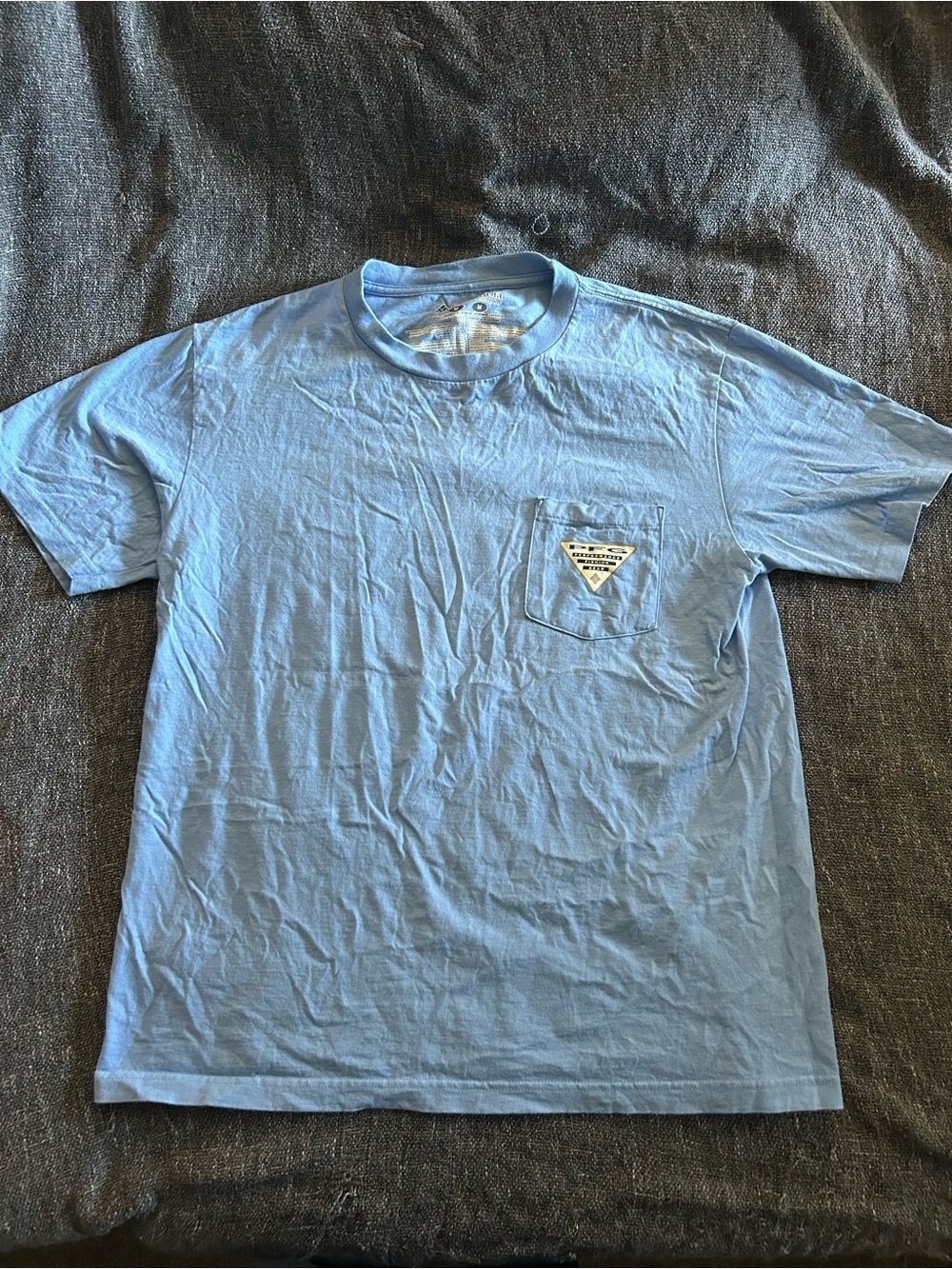 Columbia PFG T Shirt Mens Medium Blue Performance Fishing Gear Marlin